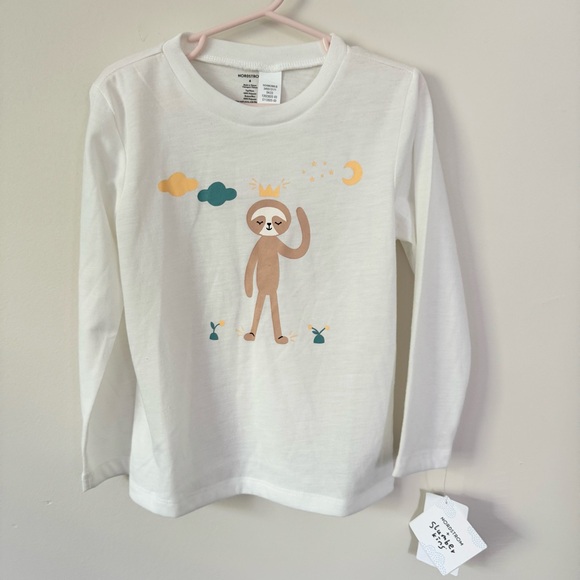 Nordstrom Other - NWT Nordstrom Slumberkins Sloth Pajama Shirt Size 4 (Shirt Only)